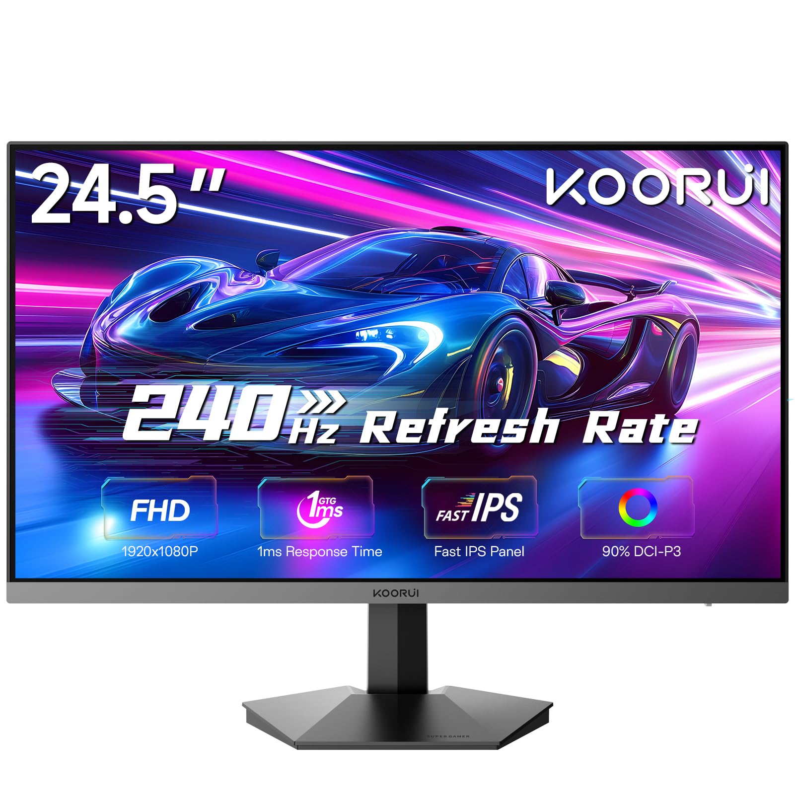 Amazon.co.jp: KOORUI 1920x1080 フルHD PCゲーミングモニター 240hz